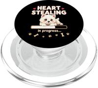 Chiot samoyède en forme de cœur PopSockets PopGrip pour MagSafe