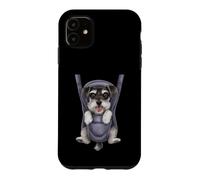 Chiot Schnauzer Miniature Amusant dans Un Porte-bébé. Amoureux des Chiens Coque pour iPhone 11