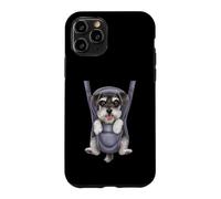 Chiot Schnauzer Miniature Amusant dans Un Porte-bébé. Amoureux des Chiens Coque pour iPhone 11 Pro