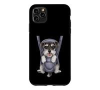 Chiot Schnauzer Miniature Amusant dans Un Porte-bébé. Amoureux des Chiens Coque pour iPhone 11 Pro Max