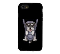 Chiot Schnauzer Miniature Amusant dans Un Porte-bébé. Amoureux des Chiens Coque pour iPhone SE (2020) / 7/8