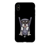Chiot Schnauzer Miniature Amusant dans Un Porte-bébé. Amoureux des Chiens Coque pour iPhone XS Max