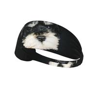 Chiot Schnauzer Nain,Bandeau de Sport Unisexe, Bandeau élastique Multi-usages pour Cheveux