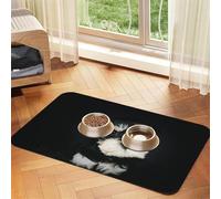 Chiot Schnauzer Nain,Tapis d'alimentation pour Animaux de Compagnie, Sets de Table en Cuir PU pour Chats et Chiens,30x45cm
