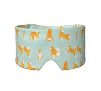 Chiot Shiba Inu mignon,Masque pour les yeux bloquant la lumière Cache-yeux et cache-oreilles pour le sommeil