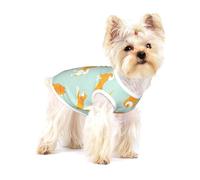 Chiot Shiba Inu Mignon,T-Shirt sans Manches en Coton pour Animaux de Compagnie, Gilet Respirant, Extensible et Doux,S