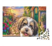 Chiot Shih Tzu Mignon 1000 Pieces Jigsaw Puzzle for Adults Pet Cadeau D’Anniversaire Loisir Créatif Décoration De La Maison 52x38cm/1000pcs