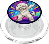 Chiot Tibet Terrier Mignon Drôle Chien Dabbing PopSockets PopGrip pour MagSafe