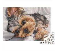 Chiot Yorkie Repos 1000 Pièces Puzzle Adulte Carton Épais Anti-Stress Difficile pour Experts pour Collectionner Livraison Rapide 52x38cm/1000pcs