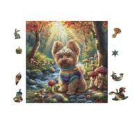 Chiot Yorkshire in Sweater 100 Pièces Puzzle Expert Confirmé en Carton Épais sans Déformation Très Difficile Motif Complexe Cadeau Fête des Pères Premium 28x28cm