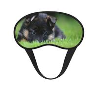 Chiots Bergers Allemands Animaux de Compagnie Pelouse Bokeh Chiens,Masques de sommeil occultants, cache-yeux couvrants, masques de sommeil anti-lumière