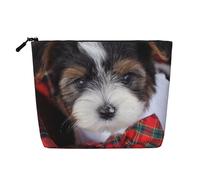 Chiots Biewer Terrier,Trousse de Toilette de Voyage Portable, Imitation Lin, en Lin.