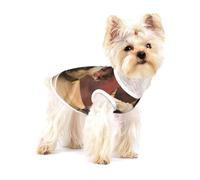 Chiots bouledogues français Mall Brown Little Dogs,T-Shirt sans Manches en Coton pour Animaux de Compagnie, Gilet Respirant, Extensible et Doux,S