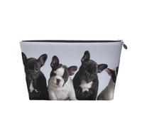 Chiots bouledogues français Mignons, Trousse de Toilette Trousse de Maquillage Sac à cosmétiques Trousse de Toilette de Voyage Portable