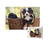 Chiots Bouvier Bernois,Puzzle Familial en Bois de 1 000 pièces pour Adultes et Adolescents, décoration d'intérieur