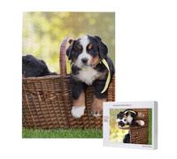 Chiots Bouvier Bernois,Puzzle Familial en Bois de 500 pièces pour Adultes et Adolescents