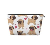 Chiots carlins drôles de Dessin animé, Trousse de Toilette Trousse de Maquillage Sac à cosmétiques Trousse de Toilette de Voyage Portable