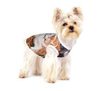Chiots Cavalier King Charles Spaniel d'automne,T-Shirt sans Manches en Coton pour Animaux de Compagnie, Gilet Respirant, Extensible et Doux,M