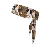 Chiots Cavalier King Charles Spaniel de Petite Taille, Bandeau de Sport à Nouer derrière la tête, Bandeau Multi-usages pour Hommes et Femmes