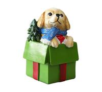 Chiots Chiots de Noël - Construction d'ornements en résine, collection de statues de chiens sur le thème de Noël, ensemble de centres de table pour décoration d'hiver | Présentoir de table