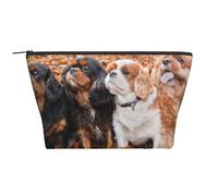 Chiots d'automne Cavalier King Charles Spaniel, Trousse de Toilette Trousse de Maquillage Sac à cosmétiques Trousse de Toilette de Voyage Portable
