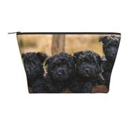 Chiots de la Famille Affenpinscher Chiens Noirs Singe, Trousse de Toilette Trousse de Maquillage Sac à cosmétiques Trousse de Toilette de Voyage Portable