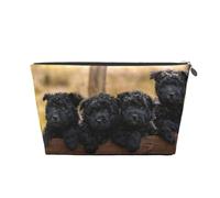 Chiots de la Famille Affenpinscher Chiens Noirs Singe, Trousse de Toilette Trousse de Maquillage Sac à cosmétiques Trousse de Toilette de Voyage Portable