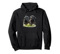 Chiots de Laboratoire Noirs ludiques en Cours d'exécution Art Mignon Chien Sweat à Capuche