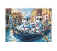 Chiots en Bateau 500 Pieces Casse-tête Débutant en Carton Anti-Déchirure Facile Apprentissage Loisir Créatif Décoration Murale Petit Prix Pas Cher 500 PCS/52×38cm