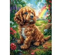 Chiots Golden Retriever dans Les Fleurs 1000 Pièces Puzzle Adulte en Carton sans Déformation Animaux fantastiques d'animaux Sauvages Très Difficile Anti-Stress Jeu De Société Idée Cadeau Anniversair