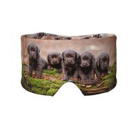 Chiots Labrador Brown Little Puppies Famille,Masque pour les yeux bloquant la lumière Cache-yeux et cache-oreilles pour le sommeil