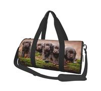 Chiots Labrador Famille de Petits Chiots Bruns, Sac de Voyage de Grande capacité, Sac à Main Rond, Sac de Voyage de Sport, fourre-Tout, Sac de Fitness