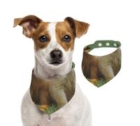 Chiots Labrador Retriever Jaune,Bandanas pour Chien, écharpe en Coton, Bavoirs réglables pour Animaux de Compagnie,M