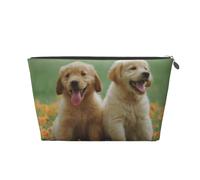 Chiots Labrador Retriever Jaune, Trousse de Toilette Trousse de Maquillage Sac à cosmétiques Trousse de Toilette de Voyage Portable