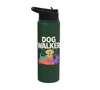 Chiots ludiques promeneurs de chiens Stainless Steel Insulated Water Bottle