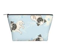 Chiots Mignons de Chien de Dessin animé, Trousse de Toilette Trousse de Maquillage Sac à cosmétiques Trousse de Toilette de Voyage Portable