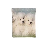 Chiots Samoyèdes Chiens Blancs Famille Petit Samoyède, Sac de Rangement pour Femmes, Portefeuille supérieur à Presser, Petit Porte-Monnaie, Pochette de Changement