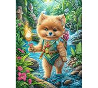 Chiots Shiba Inu dans Le Jardin 500 Pieces Casse-tête Amateur d'art en Carton Haute Qualité Contes de fées Animaux et Plantes Difficile Niveau Expert Décoration Murale Cadeau Fête des Mères Haute Qu