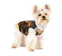 Chiots teckels Animaux de Compagnie Chiens Petit Teckel,T-Shirt sans Manches en Coton pour Animaux de Compagnie, Gilet Respirant, Extensible et Doux,M