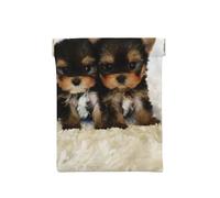 Chiots Yorkshire Terrier Chiens Mignons Jumeaux Yorkie, Sac de Rangement pour Femmes, Portefeuille supérieur à Presser, Petit Porte-Monnaie, Pochette de Changement