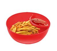 Chip and Dip Bowls - Anti-Soggy Serving Dish, 5.91x1.97 inches Divided Plate Design, Easy to Use Cracker Aid, Reliable Bread Dipping Party Gear, Premium Quality for Kitchen Dining Room Snack Platters