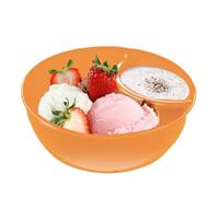 Chip And Dip Bowls - Food Grade PP 15x5cm | Anti-Soggy Divided Cereal Serving Dish, Stackable Plate With Dipping Section Cracker Bowls Bread Dipping Platters | For Snacks Salads Chips Party Use