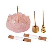 Chip de Natural Lot de Supports d'encens époxy de 8 cm | Brûleur d'encens Bouddhiste démagnétiseur, Plateau de Yoga Fait à la Main, ramasse-Cendres pour Salle de Spa, Yoga