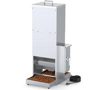 Chipak Mangeoire automatique de 35 L pour deux grands chiens avec minuterie, distributeur de nourriture en acier inoxydable avec programme d'alimentation programmable, double plateau pour chiens ou