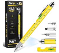 Chipate Cadeau Fete des Peres Cadeau Homme Stylo Multifonction 9 en 1 Jaune jaune COFFRET CADEAU BIEN-ETRE