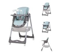 Chiplolino, chaise haute enfant First Spoon Roues pliables Arche de jeu Ceinture, coloris:turquoise
