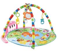 Chipolino Arche de jeu, tapis d'éveil Happy Kangourou Miroir 4 animaux suspendus, coloris:rose