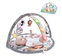 Chipolino Arche jeu, tapis d'éveil Lumières Peluches suspendues Mélodies Miroir, coloris:gris