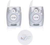Chipolino Babyphone Astro 1,8 GHz réglage du volume, veilleuse, adaptateur USB argenté