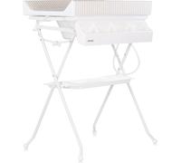Chipolino Baignoire à langer 2 en 1 avec compartiment pour accessoires pliable et support avec bouchons, couleur : beige